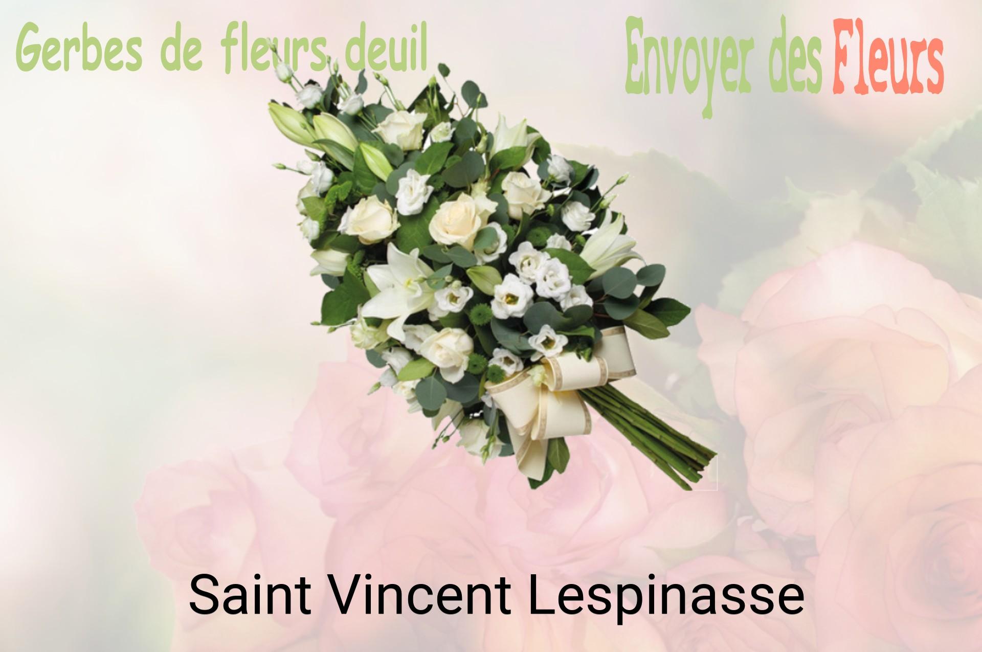 Gerbe de fleurs de deuil livrée à Saint-Vincent-Lespinasse